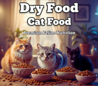 dry cat Food with cats