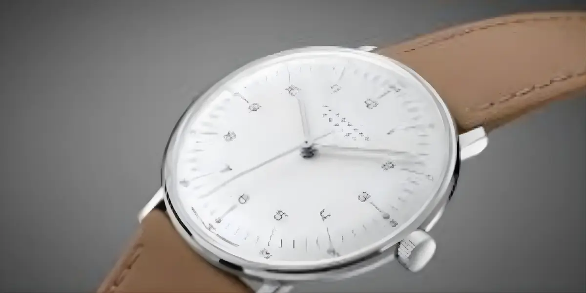 Minimalist watch with slim case and clean dial design